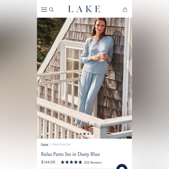 Lake Women's Cozy Pajama Set in Light Blue - Picture 2 of 5